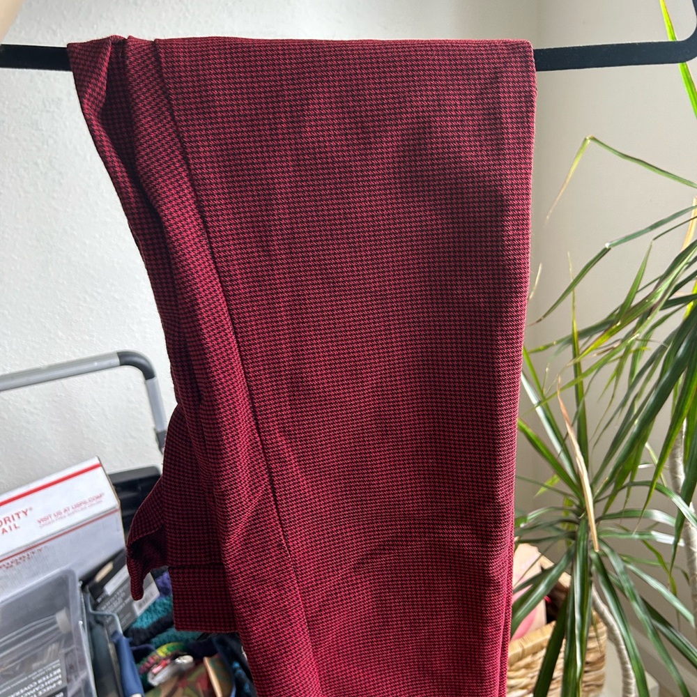 Red and Black Ankle Crop trousers